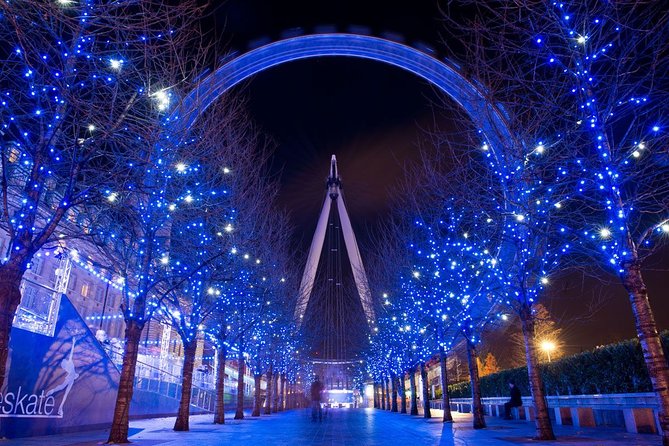 London by Night Bus Tour with Christmas Lights and Live Guide - Trafalgar Square and its Norwegian tree