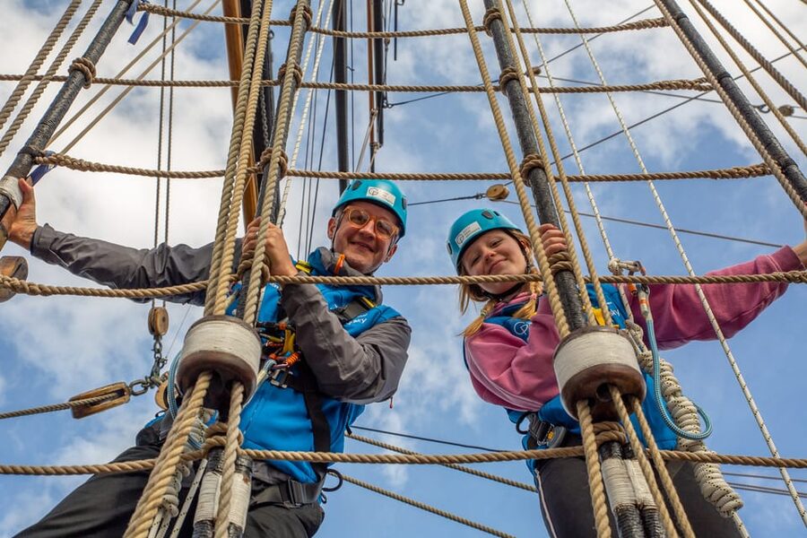 London: Cutty Sark Entry Ticket with Guided Rig Climb - Pausing above the deck