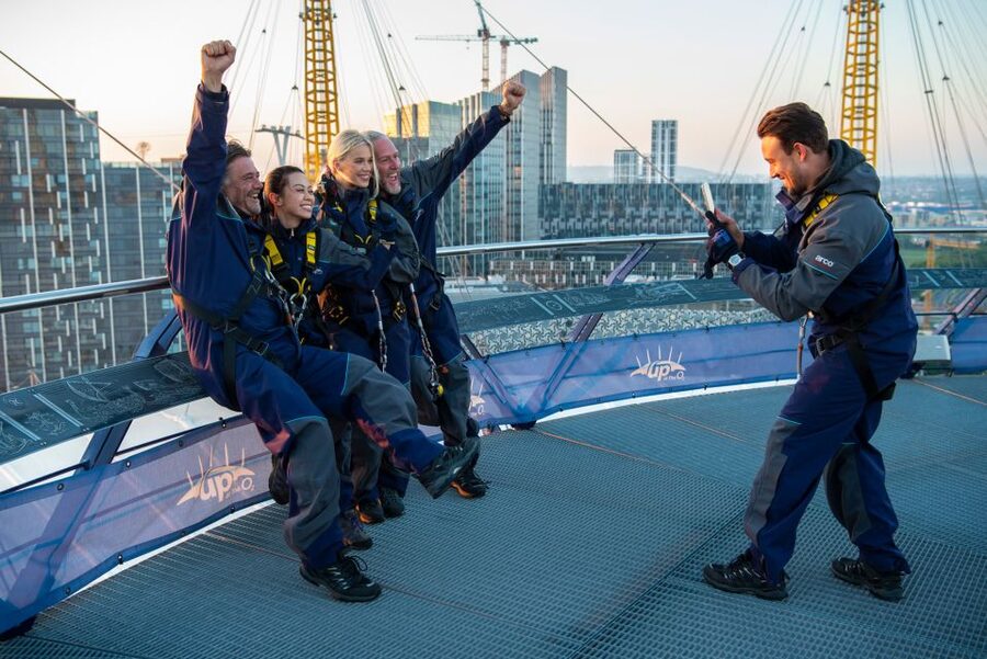 London: O2 Arena Rooftop Climbing Experience - At the summit: a wide view, not a close-up skyline