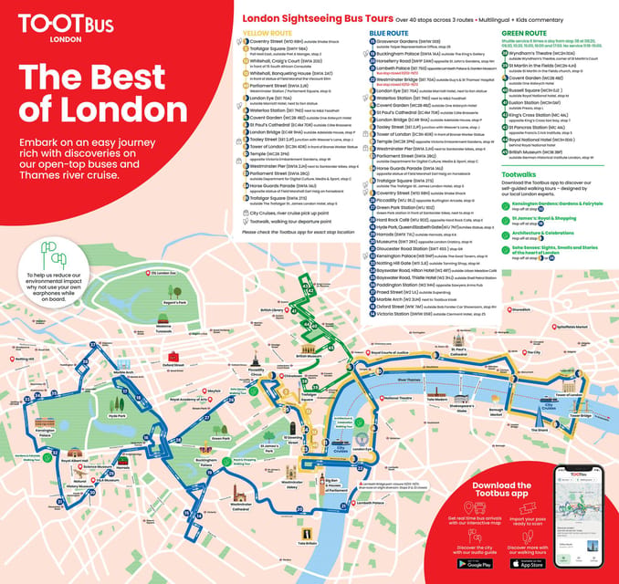 London: Tootbus Must-See Hop-On Hop-Off Bus Tour with Cruise - Use the app to make the flexible ticket work