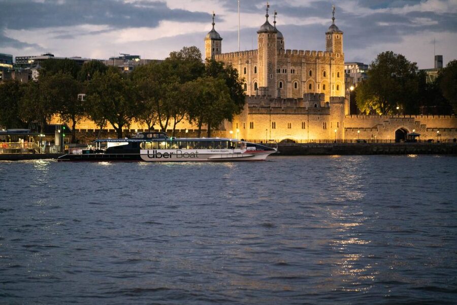 London: Uber Boat Single Trip and London Cable Car - London from the river, then from above